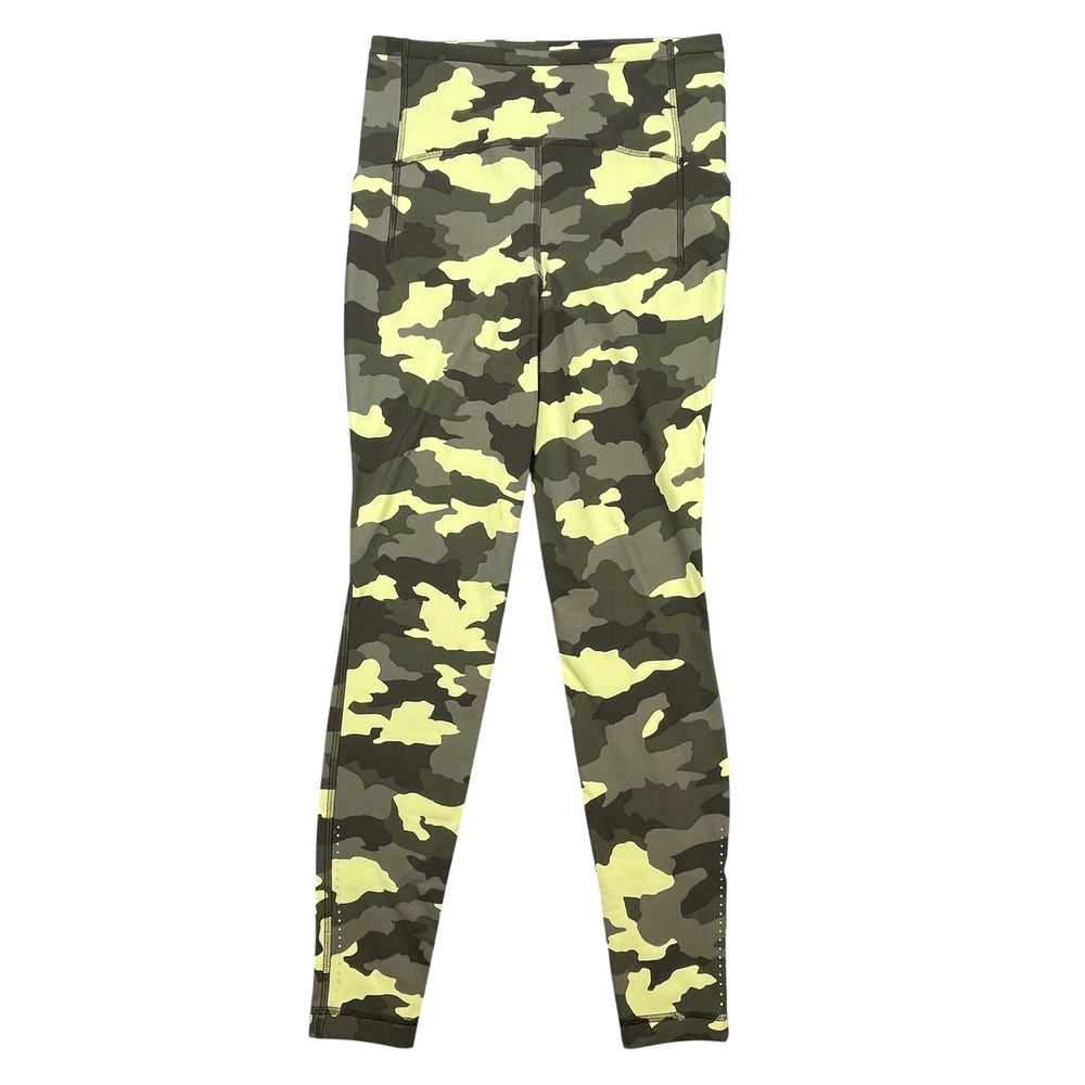 Lululemon Green Camo Fast And Free High Rise Zipper Pocket Leggings Women 6